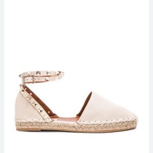 VALENTINO
Rockstud Accents Leather Espadrilles